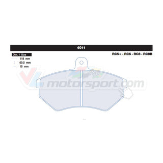 CL Brakes 4011 Juego de pastillas de freno