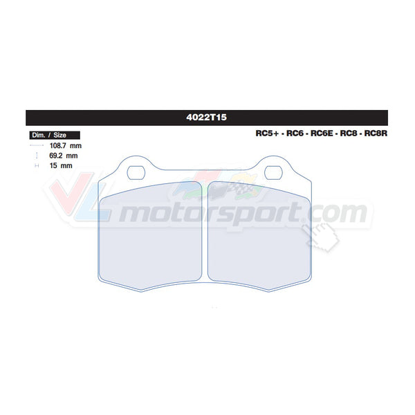 CL Brakes 4022T15 Jeu de plaquettes de frein