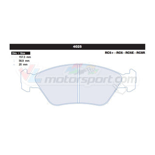 CL Brakes 4025 Jeu de plaquettes de frein