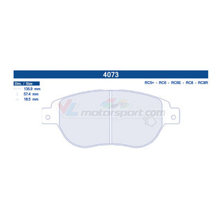 CL Brakes 4073 Jeu de plaquettes de frein