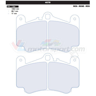 CL Brakes 4078 Jeu de plaquettes de frein