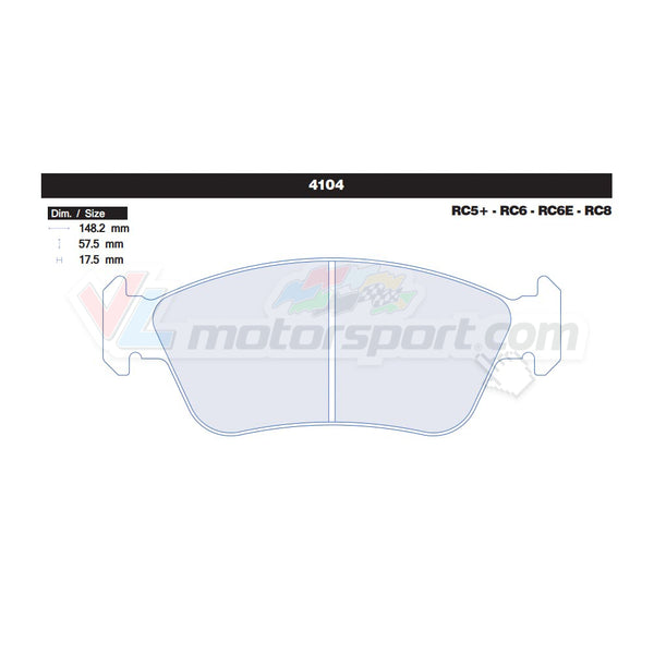 CL Brakes 4104 Juego de pastillas de freno