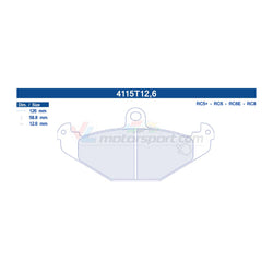 CL Brakes 4115T12,6 Juego de pastillas de freno