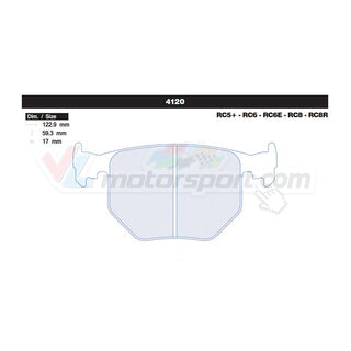 CL Brakes 4120 Jeu de plaquettes de frein