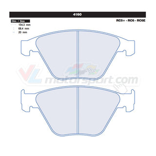 CL Brakes 4160 Jeu de plaquettes de frein