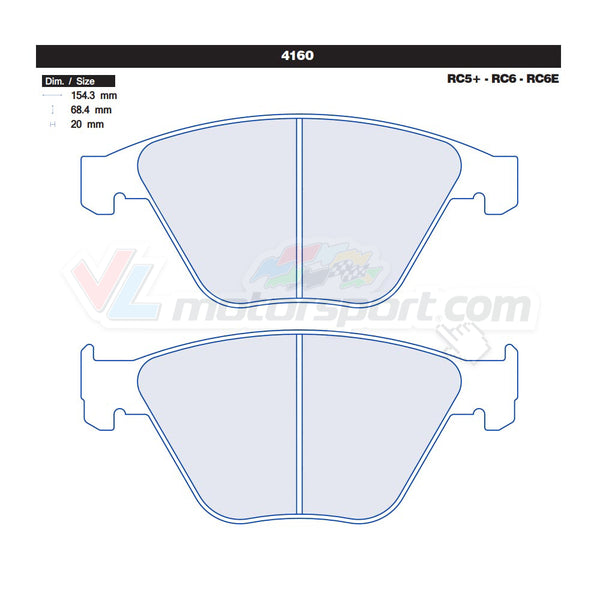 CL Brakes 4160 Jeu de plaquettes de frein