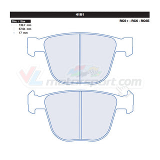 CL Brakes 4161 Jeu de plaquettes de frein