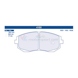 CL Brakes 4166 Jeu de plaquettes de frein