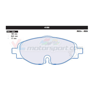 CL Brakes 4186 Jeu de plaquettes de frein