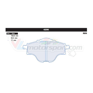 CL Brakes 4206 Juego de pastillas de freno