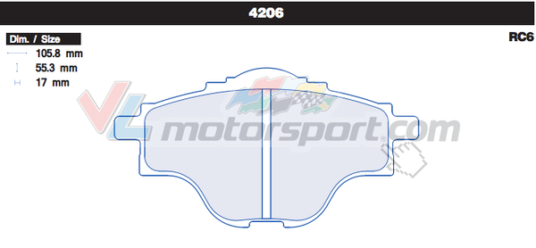 CL Brakes 4206 Juego de pastillas de freno