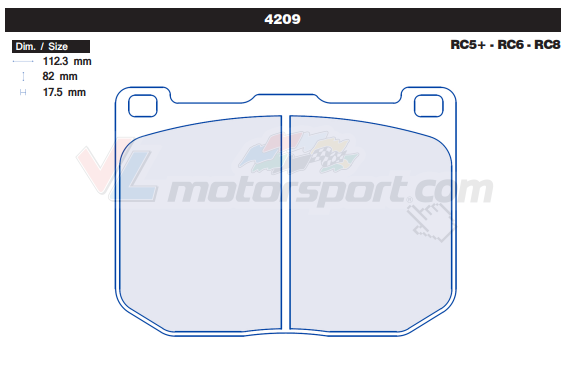 CL Brakes 4209 Jeu de plaquettes de frein