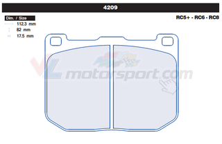 CL Brakes 4209 Jeu de plaquettes de frein