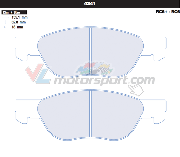 CL Brakes 4241 Juego de pastillas de freno