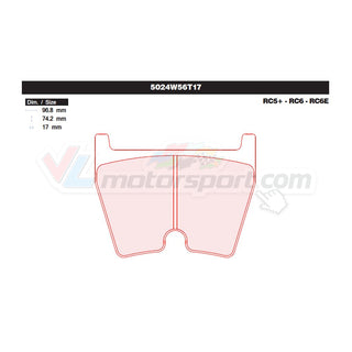 CL Brakes 5024W56T17 Jeu de plaquettes de frein