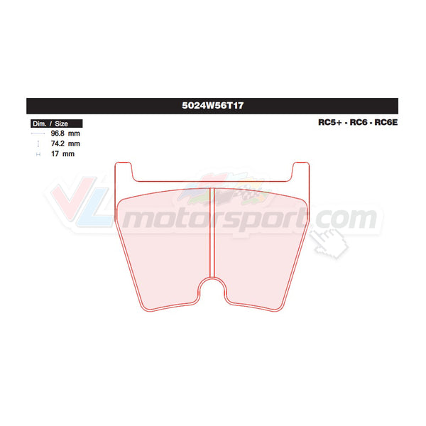 CL Brakes 5024W56T17 Juego de pastillas de freno