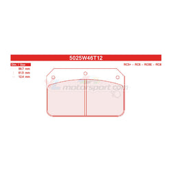 CL Brakes 5025W46T12 Jeu de plaquettes de frein