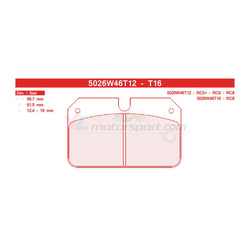 CL Brakes 5026W46T12 Jeu de plaquettes de frein