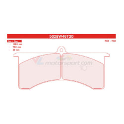 CL Brakes 5028W46T20 Jeu de plaquettes de frein