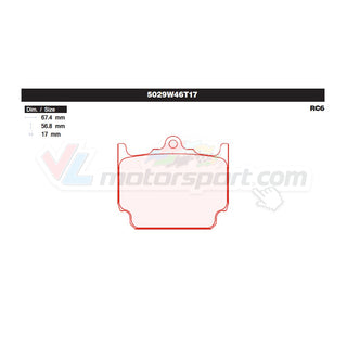 CL Brakes 5029W46T17 Juego de pastillas de freno