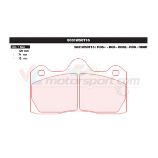 CL Brakes 5031W50T16 Jeu de plaquettes de frein