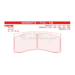 CL Brakes 5036W50T16 Jeu de plaquettes de frein