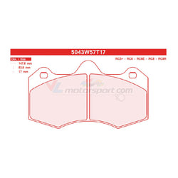 CL Brakes 5043W57T17 Jeu de plaquettes de frein