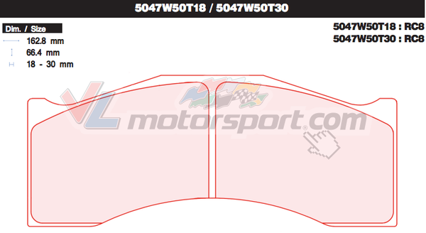 CL Brakes 5047W50T18 Jeu de plaquettes de frein