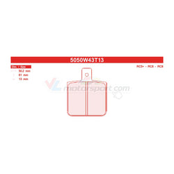 CL Brakes 5050W43T13 Jeu de plaquettes de frein