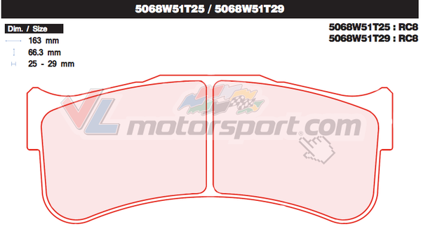 CL Brakes 5068W51T25 Jeu de plaquettes de frein