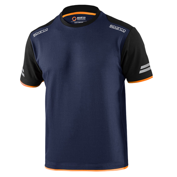 Camiseta Sparco Tech Azul Marino/Naranja