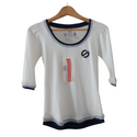 T-shirt Sparco Donna Blanc/Bleu Marine