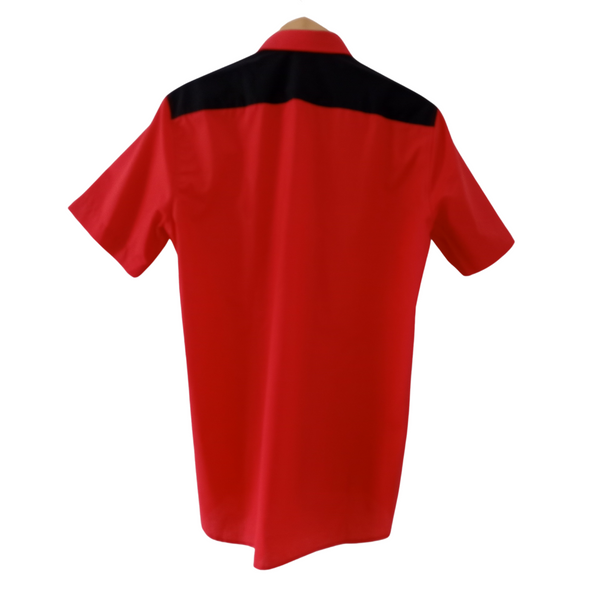 Camisa Sabelt manga corta rojo/negro Saldo ( VER ESPECIFICACIONES )