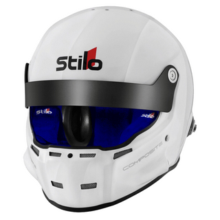 Casco Stilo ST5R Composite Blanco Azul | Snell 2020 FIA 8859-15 Hans FIA8858-10